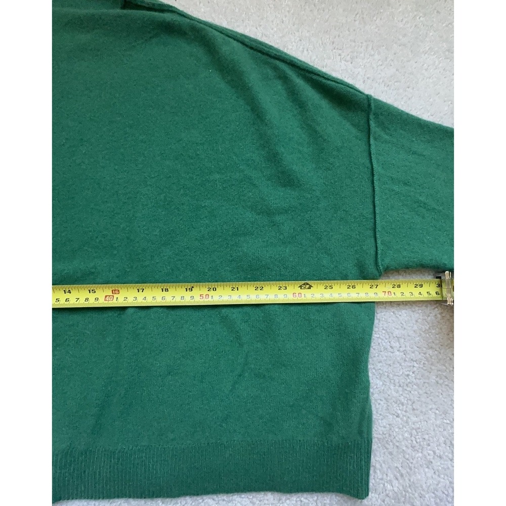 Pilcro Anthropologie Alani 100% Cashmere Mock Neck Cropped Sweater Green Size M - Picture 8 of 10